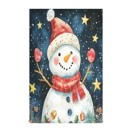 

Kitchen Towel 28x18 Inches x1，Plate Towel Decorative Towel Napkin Tea Towel Tea Towels For Kitchen Dish Cloths & Dish Towels Shawl Cute Snowman