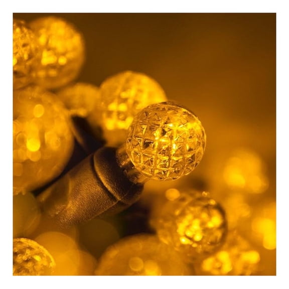 Raspberry LED String Lights 24ft, G12 Steady Non-Twinkle, Indoor Outdoor Christmas Lights - Connectable, UL Listed, 70 Bulbs