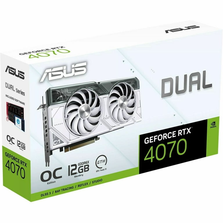 ASUS GeForce RTX 4070 OC 12GB Graphics Card, PCIe 4.0, HDMI ASUS GeForce RTX 4070 OC 12GB Graphics Card, PCIe 4.0, HDMI