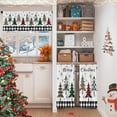 thumbnail image 2 of Christmas Plaid Tree Kitchen Window Curtains and Valances Set 36 Inch, Winter Snowflakes Farmhouse Short Tier Curtain for Cafe Living Room Bathroom, Xmas Holiday 3 Pieces Set Kitchen Decor, 2 of 7