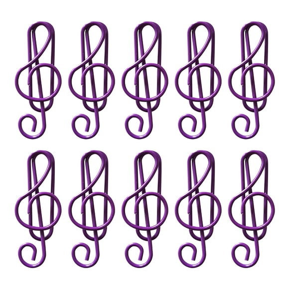 Pinces à Papier en Forme Amusante / Ensemble de 11 Pcs de Pinces Colorées de Dessin Animé et de Notes de Musique pour Organiser les Papiers