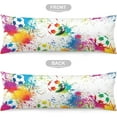 thumbnail image 5 of Soccer Theme Body Pillow Cover Sports Soccer Ball Printed Long Pillow Case Protector with Zipper Decorative Cushioned Pillow Covers Soft Rectangle Bed Pillowcases for Bedroom,Couch,Sofa,20"x54", 5 of 5