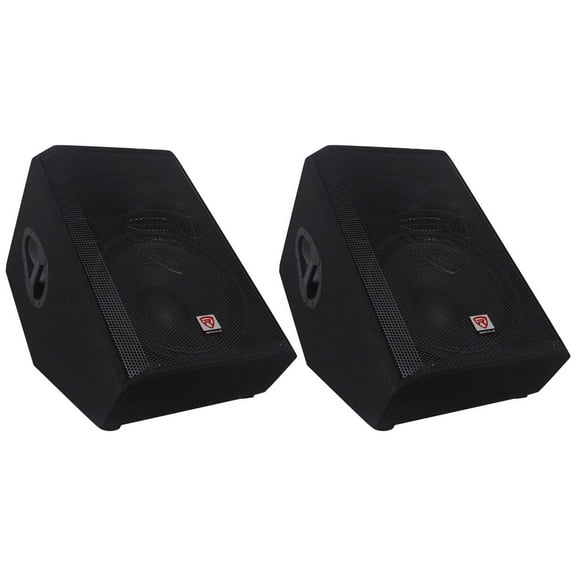 (2) Rockville RSM15A 15" 2-Way Powered Active Floor Monitor Speakers 2800 Watts