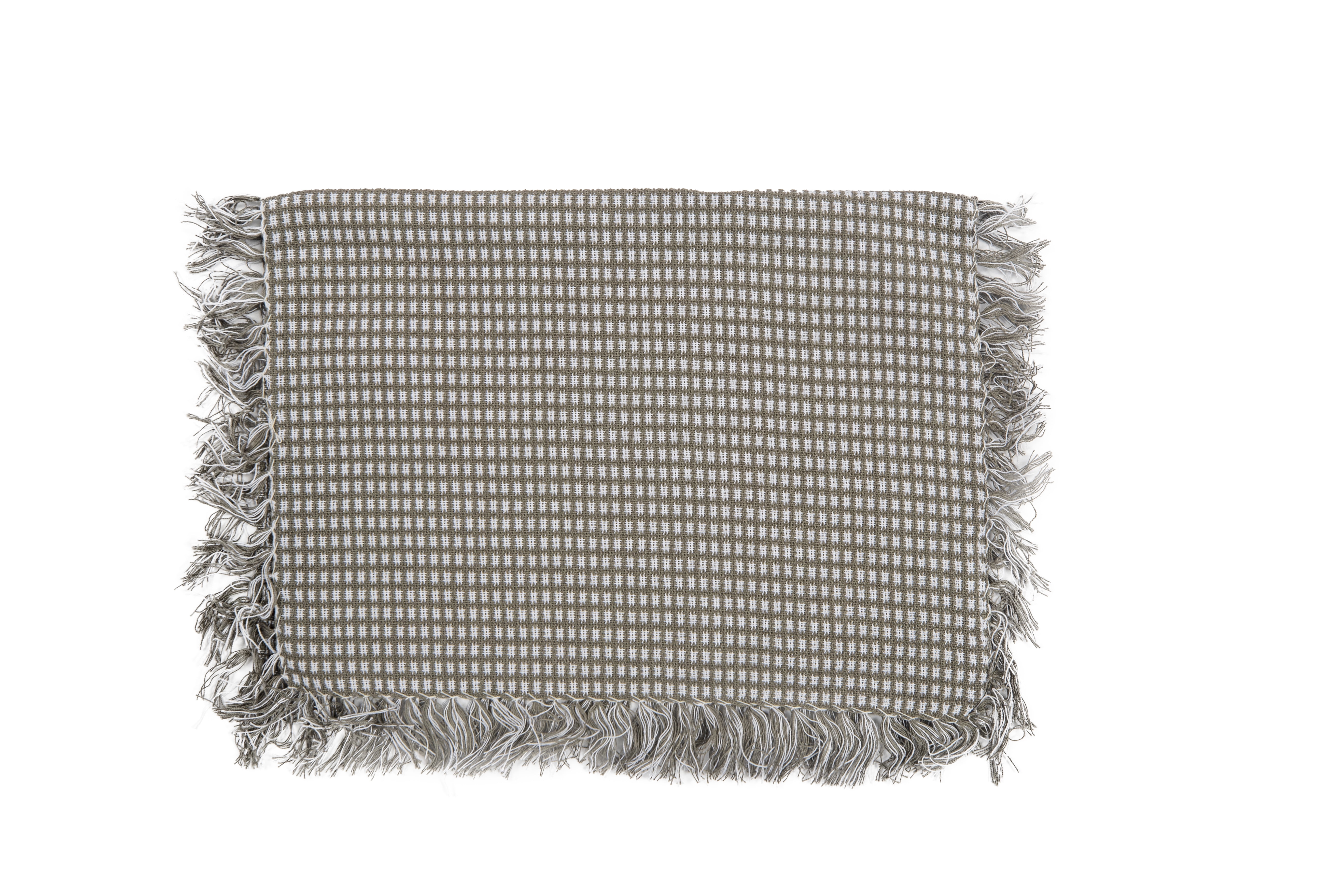 Homespun Grey 100% Cotton Placemat 13"x19" (Set of 4)