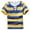 a-62Dark Blue11, variant on Kids Henley Notch Neck Two Tone Horizontal Stripe Half Button Short Sleeve T-Shirts Summer Beach Regular Fit Soft Breathable Casual Tops For Boys Girls Cozy Top 2-3 Years