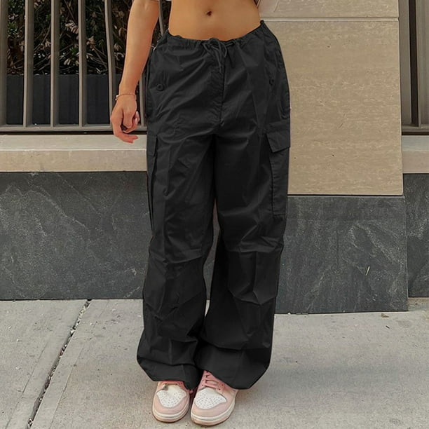 Pantalones sueltos femeninos,Pantalones deportivos de cintura baja