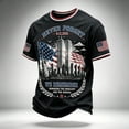thumbnail image 2 of Yfalhf Men's Vintage 911 25th Anniversary Memorial Never Forget American Flag Faith Hope Courage Tshirt Blue 2XL, 2 of 4