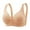 Beige, variant on Tumotour Front Open Bras For Women Adjustable Strap Wirefree Glossy Gathering Push Up Nursing Underwear Solid Color Breathable Without Steel Ring Bras
