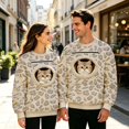 thumbnail image 2 of CAIVO Leopard Print Men Women Unisex Pet Pouch Hoodie Cat Sweatshirt with Zipper Pouch Pocket for Dogs Long Sleeve Tops, 2 of 5