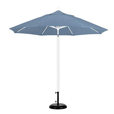 9 Fiberglass Market Umbrella Pulley Open M White Sunbrella Air Blue Walmart Canada