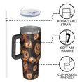 thumbnail image 4 of Sugar Skull Pumpkins Halloween Pattern Tumbler with Handle and Lid,40oz Double Wall Vacuum Insulated Tumbler,Cups Gift for Women and Men, 4 of 7