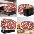 thumbnail image 2 of Renewold Christmas Toaster Covers for Kitchen Snowman Snowflake Dustproof Cover 4 Slice Anti-Scratch Wide Slot Toaster Appliance Cover Protector Microwave Oven,Red, 2 of 6