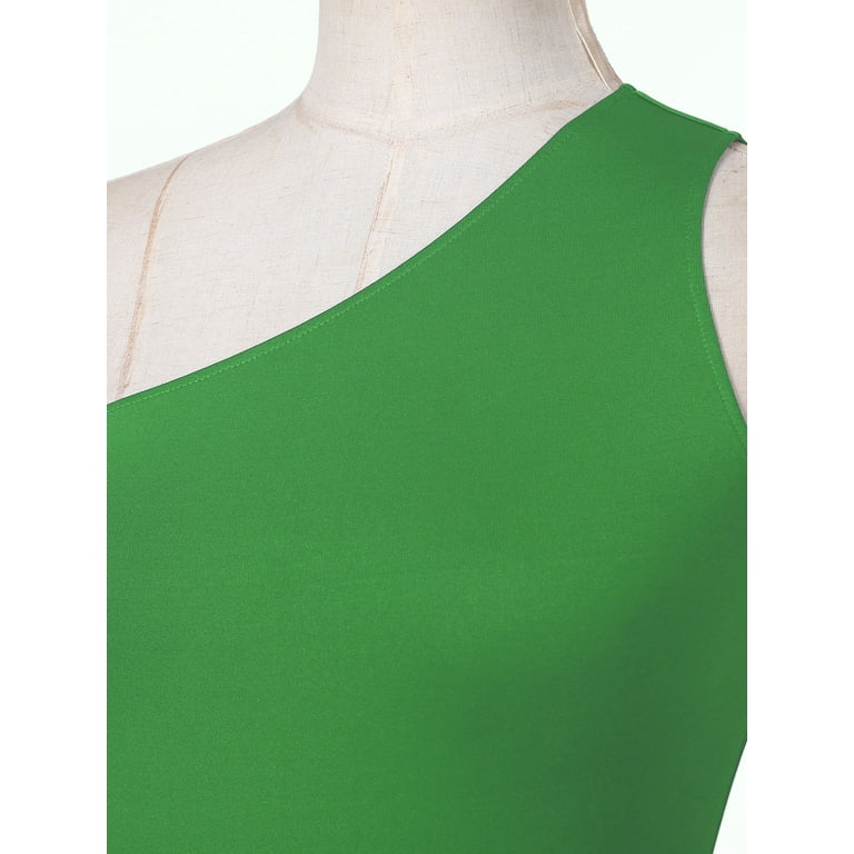 YONGHS Women's Asymmetrical Liturgical Praise Dance Dress One Shoulder  Color Block Lyrical Dance Costume Light Green M - Walmart.com