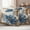 Light Beige Gray Green Tan, variant on Blue Brown Botanical Outdoor Waterproof Pillow Covers, Flowers Vintage Summer Decorative Square Throw Pillowcase Sofa Cushion Sham for Patio/Couch/Chair, 20"x20" 2 Pack