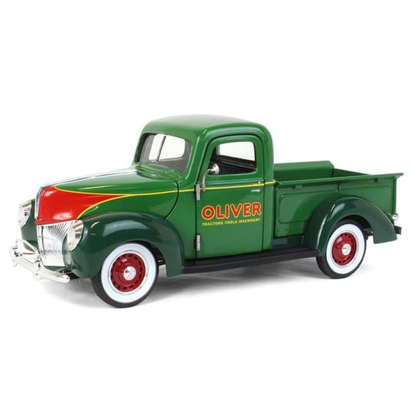 SPECCAST SPESCT-915 1940 Ford Oliver Pick Up Tractor Model Truck with Oliver, Green