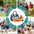 thumbnail image 6 of Penguins Grids Cooler Bag Lunch Bag Soft Cooler Cooling Tote Insulated Lunch Box for Adult Men Women, 6 of 6