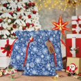 thumbnail image 5 of Fuzoiu whiet Snowflake blue background Print Christmas Gift Bag,Burlap Gift Bag with Drawstring Closure & Hang Tag,Perfect for Holidays, Birthdays, and Special Occasions-Small, 5 of 7
