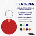 thumbnail image 2 of Round Soft Key Tags Set of 10, Bulk Pack - Perfect for Tradeshows, Party Favors, Events - Red, 2 of 5