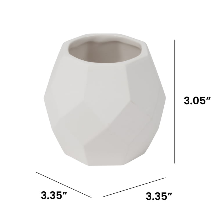 Hello Hobby Paintable Small Ceramic Geometric Planter 2-Pack photo 7