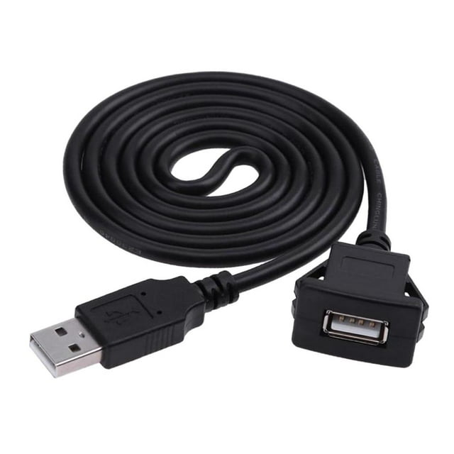 Puerto USB 2.0 Panel De Tablero De Instrumentos Parutomóvil Cable De Línea De Extensión De Montaje Empotrado 2 M CUTICAT Cable de extensión de montaje en blanco