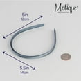 thumbnail image 5 of Motique Accessories Thin Headbands for Women Solid Plastic Satin 4 Pack - Blue Grey, 5 of 5