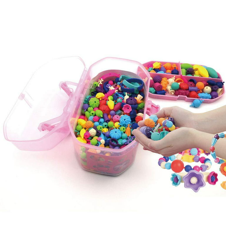  Toyvian 4 Boxes Beaded Toys Beads Bracelet Kit Kids Toys Girl  Toys Jewelry Making Kit for Girls 3-5 Jewelry Making Kit for Girls 5-7 Bead  Kits for Kids 4-6 Acrylic Child