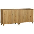 thumbnail image 4 of WAMPAT 2-in-1 Dresser Cabinets with 6 Compartments for Bedroom, Modern Wood Wide Dresser Chest with Doors, Oak Brown,1 Pack, 4 of 7
