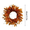 thumbnail image 3 of 18 Inch Fall Wreath for Front Door Autumn Artificial Wreath with Fallen Leaves Small Pumpkin Thanksgiving Halloween Farmhouse Indoor Outdoor Decor Outside Home Seasonal Decoration, 3 of 6