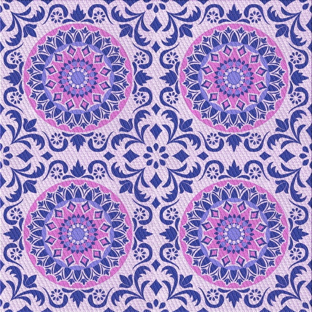 Ahgly Company Tapis d'Intérieur Lavable en Machine Carré Transitionnel Mauve Violet, 7 Pieds Carré