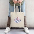 thumbnail image 2 of Isometric Cityscape Tote Bag - Vibrant Canvas Bag with Modern Buildings Whimsical Accents Perfect for Shopping Travel & Parties, 2 of 4