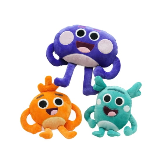 3 PCS Bumble Nums Plush Collectible Figurine – 10 Inch Soft Humble Plushie Toy Figures, Hug Stuffed Animals Anime Plushies Cute Doll Home Decor & Ideal Xmas Gift for Fans