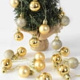 thumbnail image 4 of 24 piezas de bolas decorativas para árbol de Navidad de 3 cm con purpurina dorada y plateada de plástico para colgar adornos para el hogar, adorno para corona de árbol de Navidad, 4 of 5