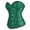 Black Green, variant on Gothic Brocade Women Boned Corset Bustiers Top Gold 7XL