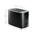 thumbnail image 3 of ZWILLING Enfinigy, 2-Slice Toaster, Extra Wide 1.5" Slots for Bagels and Toast, Black, 3 of 9