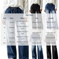 thumbnail image 3 of IUYRTFE Women's Straight Leg Denim Jeans with Drawstring Elastic Waist and Pockets Casual Relaxed Fit Long Pants, 3 of 9