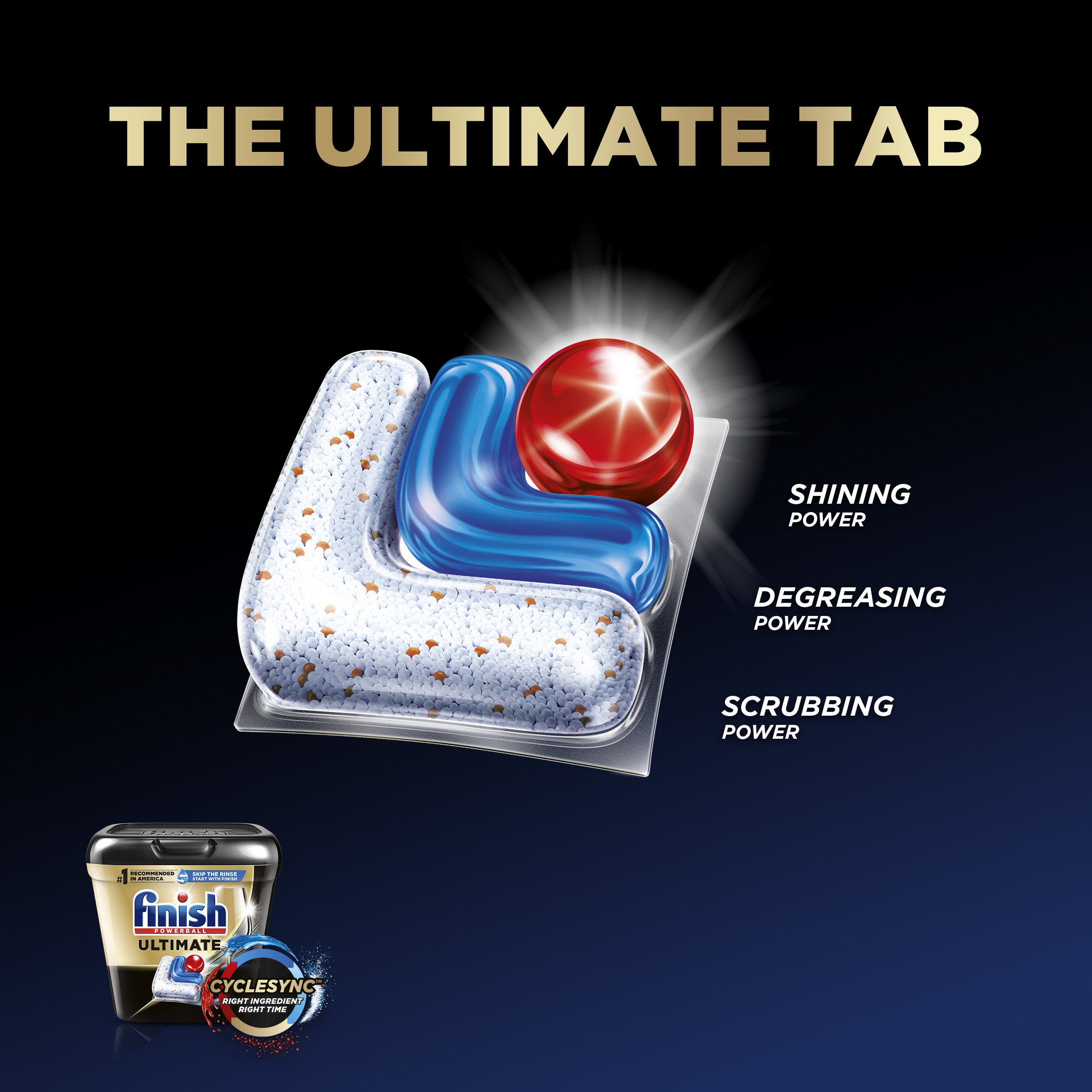 Finish Ultimate Dishwasher Detergent- 11 Count - With CycleSync™ Technology - Dishwashing Tablets - Dish Tabs - image 3 of 7