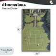 thumbnail image 4 of Stupell Industries Contemporary Tennis Court at Mansion Gray Framed Giclee Art, 20 x 30, by Petals Prints Design, 4 of 8