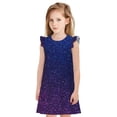 thumbnail image 1 of Balery Neon Glitter Camisón de princesa para niñas, pijama de algodón con mangas abullonadas, suave y bonito.-Small, 1 of 6