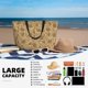 thumbnail image 5 of Fotbe Brown Flowers Bolsa de Viaje para Playa - Resistente al Agua, Bolsa Tote de Gran Capacidad y Ligera con 7 Bolsillos para Mujeres y Hombres, 5 of 7