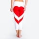 thumbnail image 3 of Leggings de yoga de corazón para mujer de talla grande, pantalones de retales, mallas delgadas, mallas deportivas para correr, pantalones de jogging de gimnasio, cintura alta Kearding FS6738-07, 3 of 3