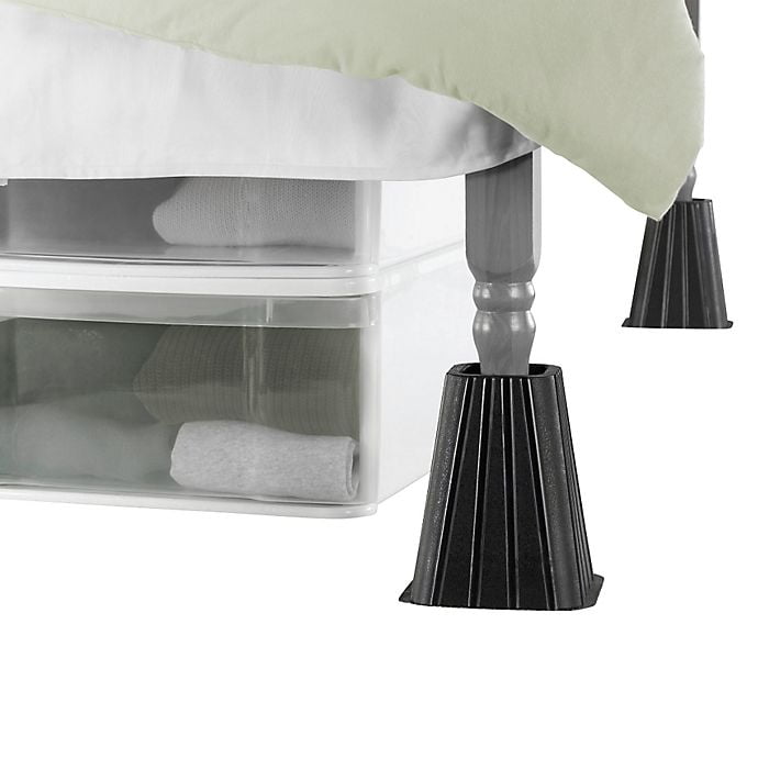 SALT Extra Tall Bed Lifts in Black (Set of 4) - Walmart ...