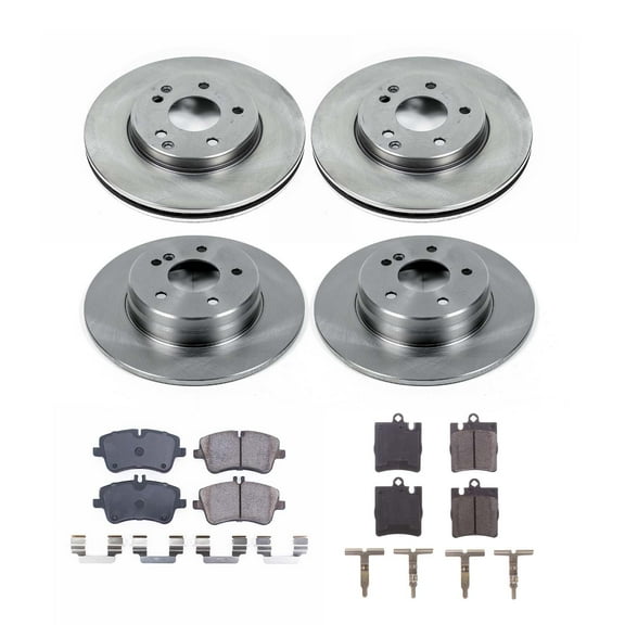 Ultimate Brakes Front and Rear Ceramic Brake Pad and Rotor Kit with Hardware WM81532