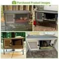 thumbnail image 4 of BUTINGLALE Guinea Pig Cage Indoor Wooden Rabbit Hutch with Metal Floor Grid and Removable Tray for Easy Cleaning, Bunny Cages Outdoor Waterproof Roof and Elevated Legs, 4 of 7