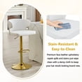 thumbnail image 5 of JUFU Bar Stools Set of 2, Extra Large Adjustable Swivel Bar Stools with Wide Seat & High Back, PU Leather Counter Height Bar Chairs with Footrest for Kitchen Island, 5 of 8