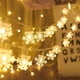 thumbnail image 1 of Guirnalda de luces con forma de copo de nieve, 20 pies, 40 LED, funciona con pilas, 2 modos de iluminación, decoración para iluminación interior y exterior, dormitorio, boda, cumpleaños, día de San, 1 of 7
