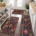 thumbnail image 2 of Boho Multicolor Ethnic Pattern with Geometric Shapes Kitchen Rugs Sets Of 3,Kitchen Runner Rugs Non Skid Washable,Decorative Kitchen Floor Mats for Kitchen,Sink,Laundry,17"x30"+ 17"x47" + 17"x59", 2 of 6