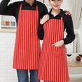 thumbnail image 5 of QHUDLV Adult Apron Striped Chef Waiter Apron Kitchen Cook Apron Pockets 2 New P8 R, 5 of 9