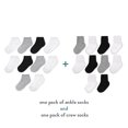 thumbnail image 4 of Wonder Nation Baby and Toddler Ankle and Crew Socks, 20-Pack, Sizes 0M-5T, 4 of 6