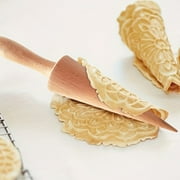cbzote Wooden Pizzelle Cone Roller Waffle Roll Forming Tool Ice Cream Cone Shaping Mold for Homemade Baking Dessert Making