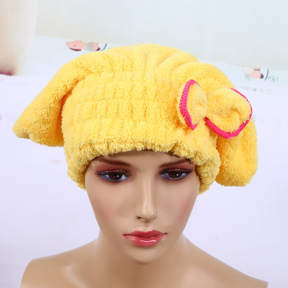 Tebru Hair Drying Cap Microfiber Ultra Absorbent Hair Dry Wrap Cap Fast